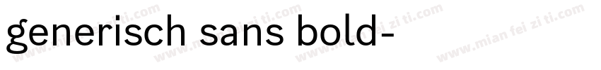 generisch sans bold字体转换